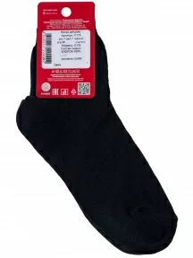 Детские носки из 100% хлопка "НАШЕ" Смоленской чулочной фабрики, С115, рис. 1, ЧЕРНЫЕ №1