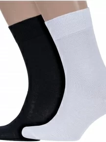 Комплект из 2 пар мужских летних носков DiWaRi, 2-7С-23СП, микс 2