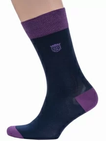 Мужские носки из мерсеризованного хлопка Sergio Di Calze (PINGONS), 15SC17, СИНИЕ/ФИОЛЕТОВЫЕ