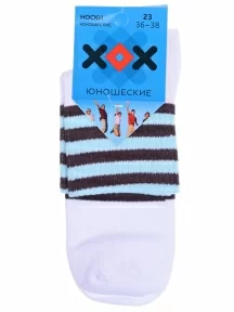 Подростковые спортивные носки ХОХ, U-3R4, КОРИЧНЕВЫЕ