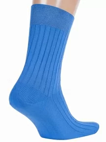Комплект из 10 пар мужских носков RuSocks (Орудьевский трикотаж) из 100% хлопка, 10-М3-11001, рис. 01, ТЕМНО-ГОЛУБЫЕ