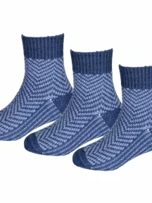 Комплект из 3 пар детских полушерстяных носков RuSocks (Орудьевский трикотаж), 3-Д-382, ДЖИНС