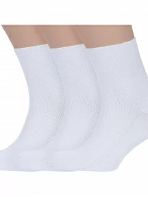 Комплект из 3 пар мужских медицинских носков Dr. Feet (PINGONS), 3-16DF1, БЕЛЫЕ