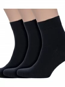 Комплект из 3 пар мужских носков CAVALLIERE (RuSocks), 3-С-333, ЧЕРНЫЕ