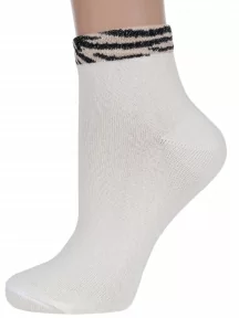 Женские носки Альтаир, А210, МОЛОЧНЫЕ, рис. Зебра