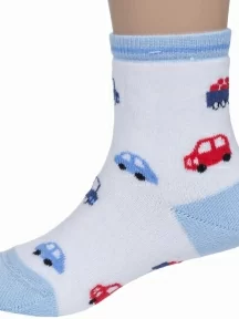 Детские махровые носки LORENZline, Л6, БЕЛО-ГОЛУБЫЕ