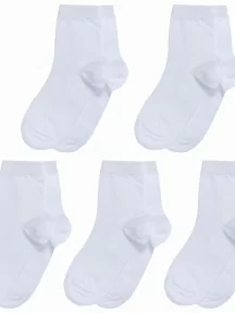 Комплект из 5 пар детских носков LORENZLine, 5-Л33, БЕЛЫЕ