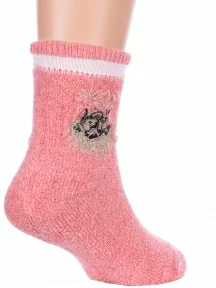 Детские теплые махровые носки Hobby Line, Ндад7618-02, КОРАЛЛОВЫЕ