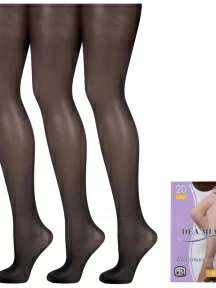 Комплект из 3 пар женских колготок DEA MIA (БЧК), 3-3С1541, ЧЕРНЫЕ