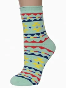 Женские махровые носки ХОХ, GZ-3R24, САЛАТОВЫЕ