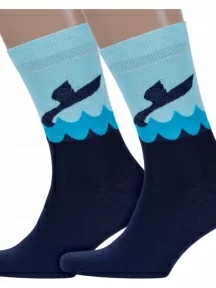 Комплект из 2 пар носков ХОХ FANTASY, 2-XF, XF-19, ТЕМНО-СИНИЕ