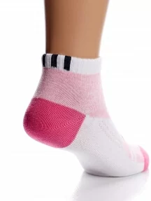 Детские спортивные носки Conte kids, 7С-97СП, рис. 310, БЕЛЫЕ СО СВЕТЛО-РОЗОВЫМ
