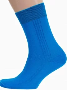 Мужские носки из 100% хлопка RuSocks (Орудьевский трикотаж), М3-11001, рис. 03, ТЕМНО-БИРЮЗОВЫЕ
