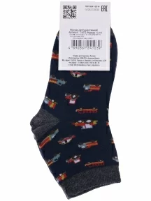 Комплект из 3 пар детских носков "Красная ветка", 3-С-573, СИНИЕ