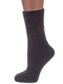 Женские полушерстяные носки RuSocks (Орудьевский трикотаж) ТЕМНО-СЕРЫЕ (Ж-185)