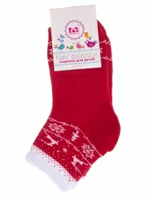 Детские махровые носки "Красная ветка", С-645, КРАСНЫЕ