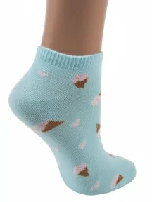 Женские короткие носки ХОХ, G-3R20, БИРЮЗОВЫЕ