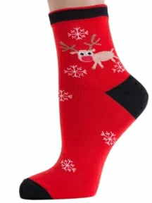 Женские носки LORENZline, Д107, КРАСНО-ЧЕРНЫЕ