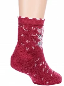 Детские махровые носки LORENZline, Л62, БОРДОВЫЕ