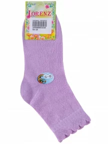Детские носки из 100% хлопка LORENZline, Л56Д, СИРЕНЕВЫЕ