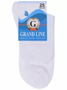 Женские носки GRAND LINE, Ж-19, БЕЛЫЕ
