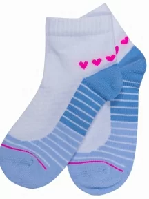 Детские укороченные носки Брестские (БЧК), 15С3085, рис. 162, БЕЛО-ГОЛУБЫЕ
