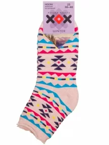 Женские махровые носки ХОХ, GZ-3R24, РОЗОВЫЕ