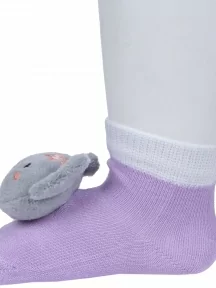 Детские носки с игрушкой "Борисоглебский трикотаж", 8С20, СИРЕНЕВЫЕ