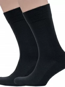 Комплект из 2 пар мужских термоносков с махровым следом Sergio Di Calze (PINGONS), 2-19SC4, ЧЕРНЫЕ