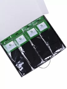 Набор мужских носков из мерсеризованного хлопка, 30 пар (ТМ Grinston socks), PG-15D3-30, черные