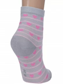 Детские носки LORENZline, Л104, СЕРЫЕ с сердечками