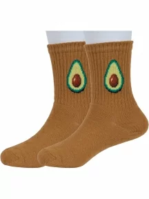 Комплект из 2 пар детских спортивных носков Гамма, 2-С1614, ГОРЧИЧНЫЕ