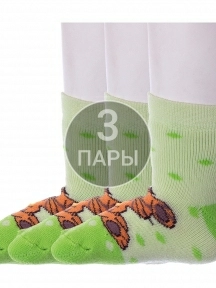 Комплект из 3 пар детских махровых носков Брестские (БЧК), 3-14С3060, рис. 821, МЯТНАЯ СВЕЖЕСТЬ