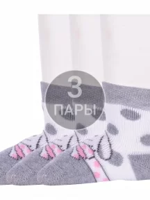 Комплект из 3 пар детских махровых носков Брестские (БЧК) рис. 165, СЕРЫЕ МЕЛАНЖ (3-14С3060)