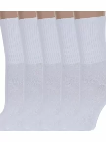 Комплект из 5 пар женских медицинских носков Брестские (БЧК), 5-14С1202, рис. 033, БЕЛЫЕ