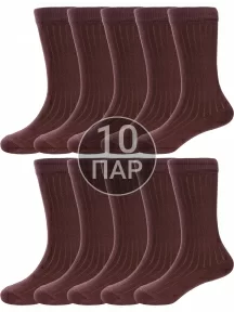 Комплект из 10 пар детских получулков Альтаир ШОКОЛАД (10-А15)