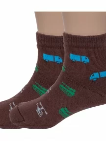Комплект из 2 пар детских носков Альтаир, 2-А56, ШОКОЛАД