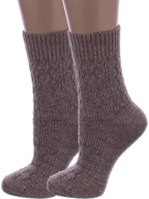 Комплект из 2 пар женских полушерстяных носков RuSocks (Орудьевский трикотаж) БЕЖЕВЫЕ (2-Ж-185)