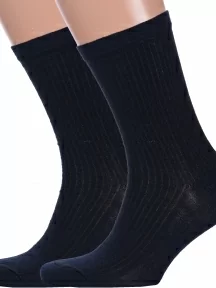 Комплект из 2 пар мужских шерстяных носков Альтаир, 2-М19, ТЕМНО-СИНИЕ