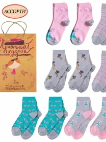 Набор для девочек из 10 пар носков LORENZline, Л104-10, микс 1