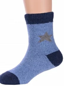 Детские теплые махровые носки Hobby Line, Ндад7616, ДЖИНСОВЫЕ