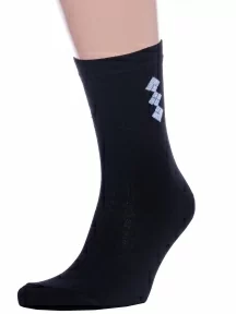 Мужские носки Альтаир, С45, ЧЕРНЫЕ со светло-серым