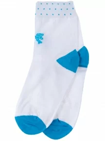 Детские носки LORENZline, Л77, БЕЛЫЕ с бирюзовым