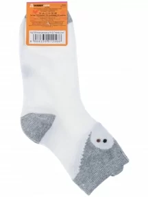 Детские носки Hobby Line, 135, БЕЛЫЕ с серым