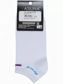 Мужские носки VASILINA, 6С3138, БЕЛЫЕ с синим