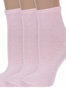 Комплект из 3 пар женских бамбуковых носков ХОХ, 3-G-223, РОЗОВЫЕ