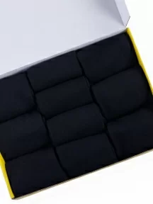 Набор из 10 пар мужских носков Flappers Peppers, 10-1МБ19-0, черные в желтой коробке