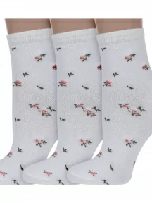 Комплект из 3 пар женских носков Гамма, 3-С780, КРЕМОВЫЕ