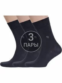 Комплект из 3 пар мужских носков RuSocks (Орудьевский трикотаж) ТЕМНО-СЕРЫЕ (3-М-196)