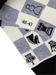 Носки унисекс SOXY CHESS Брестские (БЧК) рис. 146, шампань белый (21С4200К)